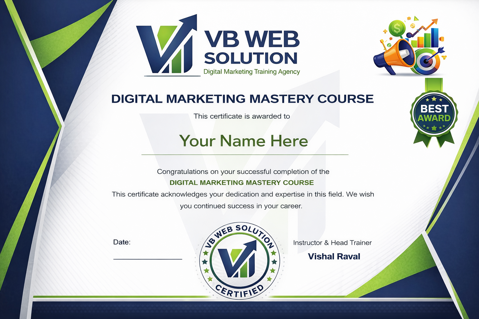 Digital Marketing Mastery Certificate