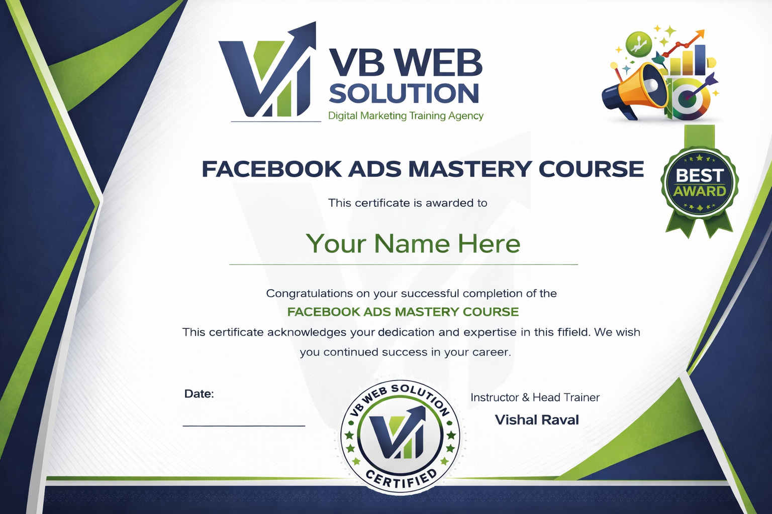 Facebook Ads Mastery Certificate