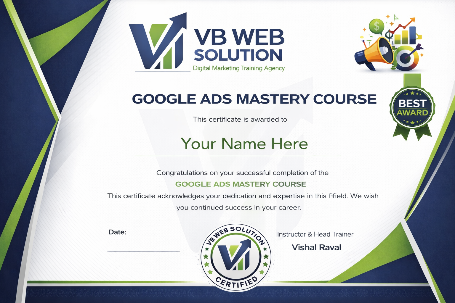 Google Ads Mastery Certificate